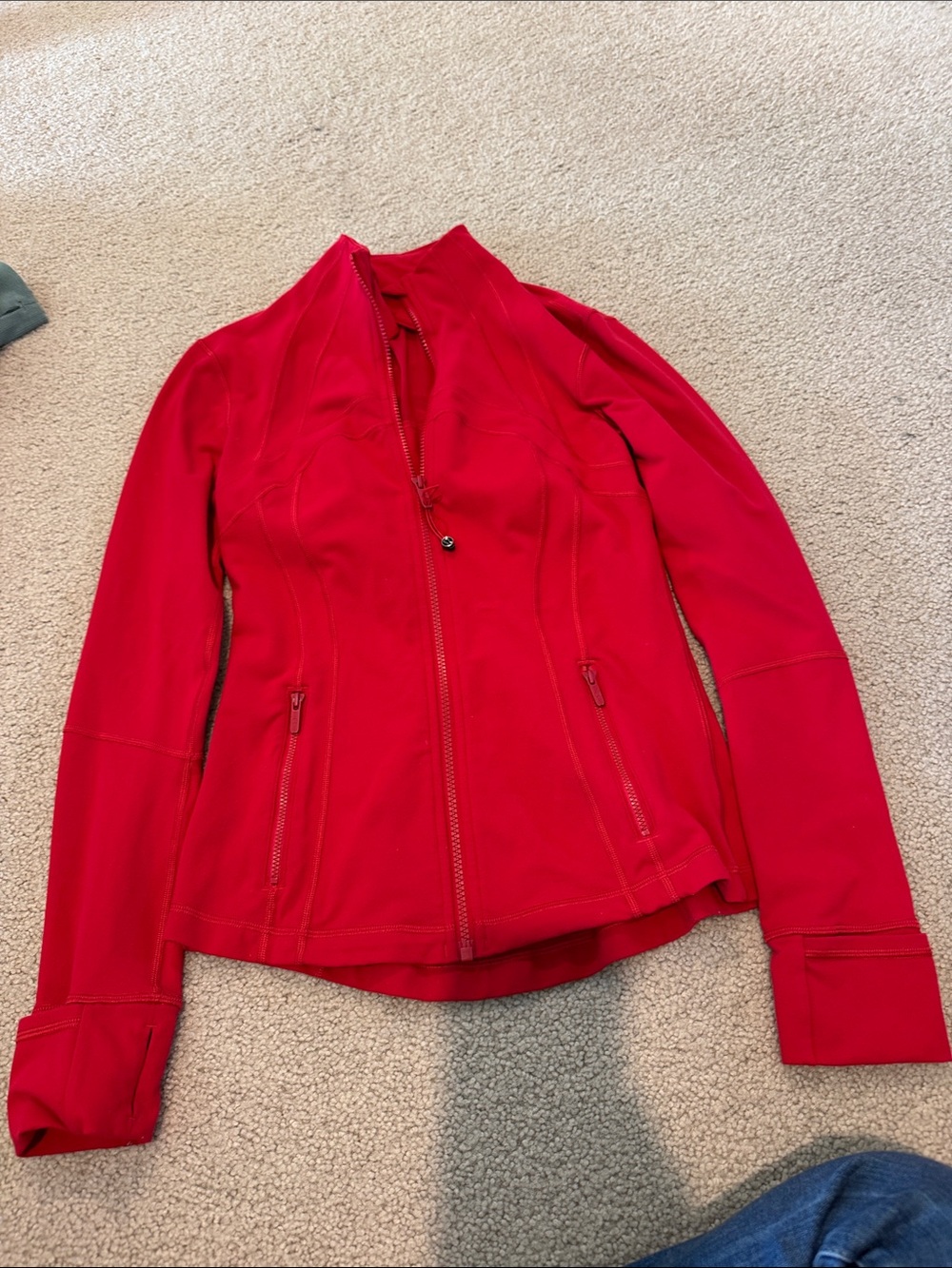 lululemon athletica Women’s Bright Red Zip-Up Bomber Jacket